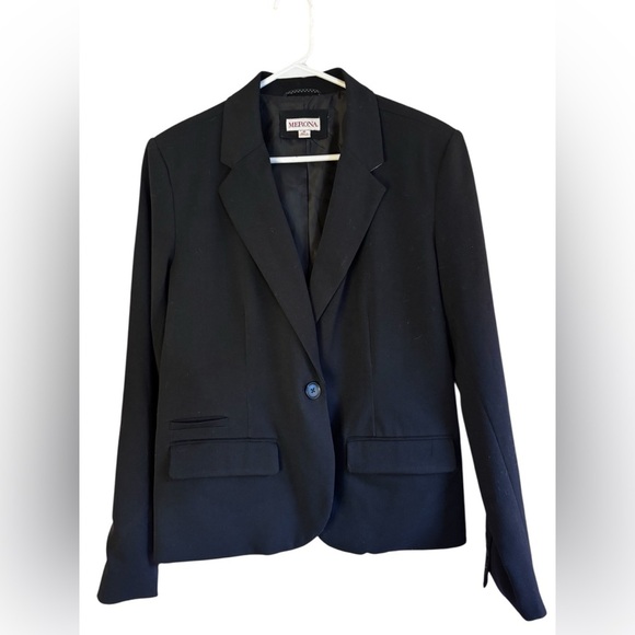 Merona Women's Black Suit Jacket - Picture 1 of 9